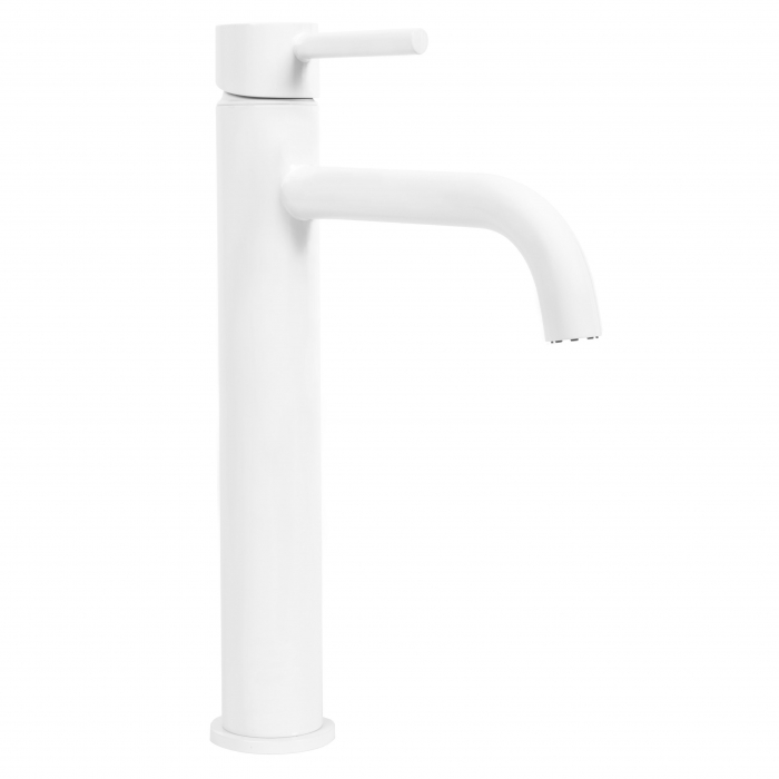 Baterie lavoar Lungo White High, montaj pe blat sau lavoar, alama, alb, perlator aer [1]