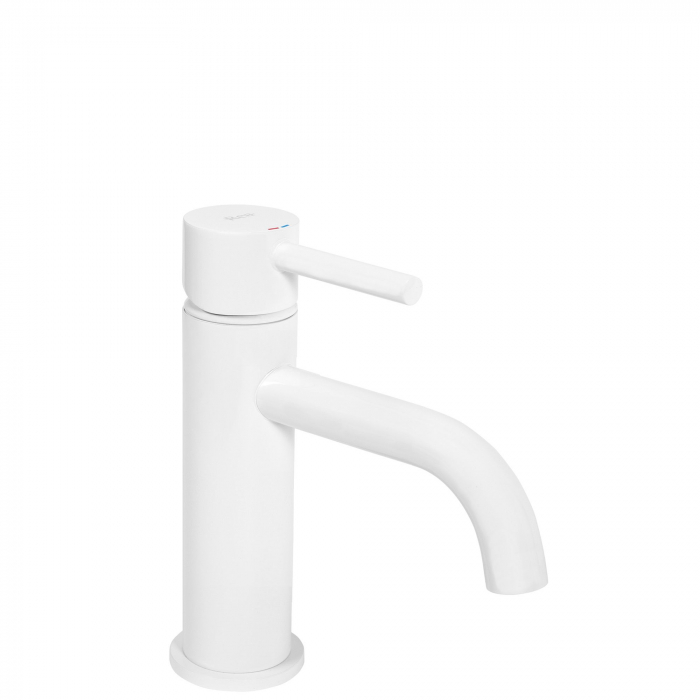 Baterie lavoar Lungo White Low, montaj pe blat sau lavoar, alama, alb, perlator aer [1]