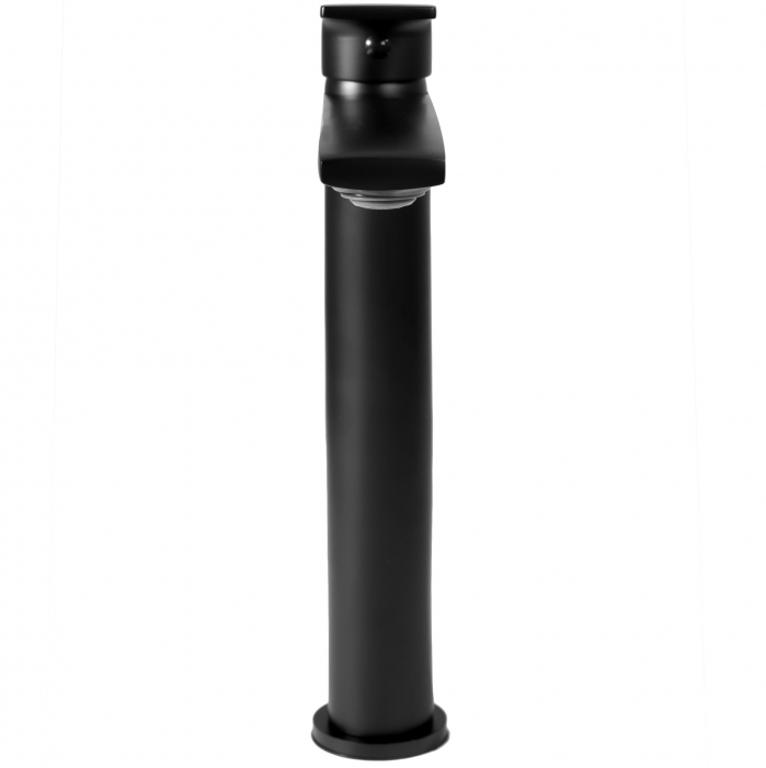 Baterie lavoar Luppo Negru inalta, montaj pe blat sau lavoar, alama, negru, perlator aer [4]