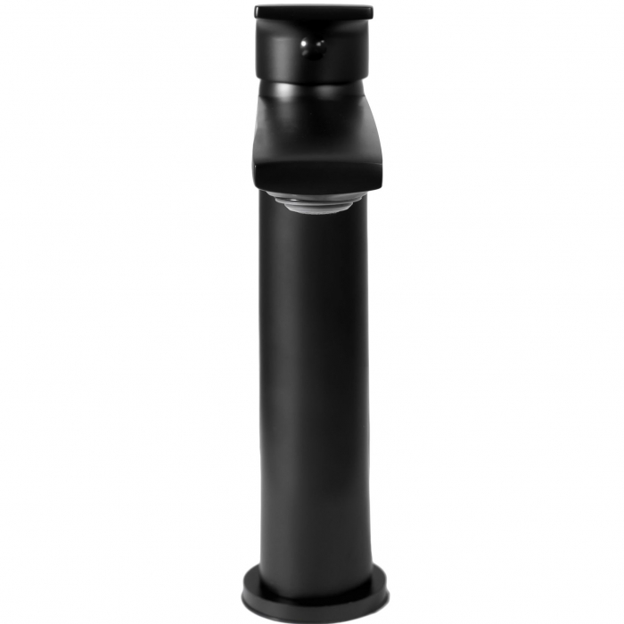 Baterie lavoar Luppo Negru inalta, montaj pe blat sau lavoar, alama, negru, perlator aer [3]