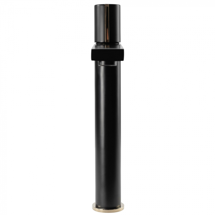 Baterie lavoar Neagra Aurie inalta, montaj pe blat sau lavoar, alama, negru, perlator aer [3]