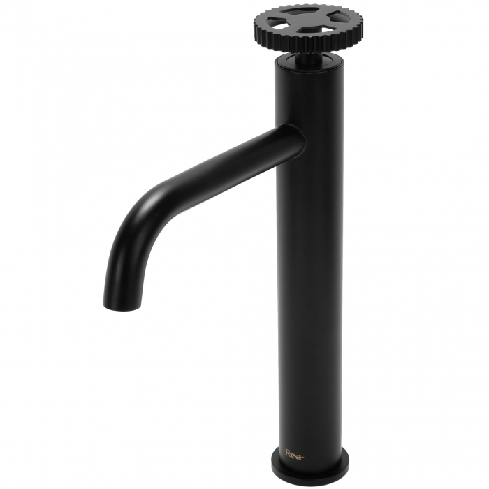 Baterie lavoar Negru Sonic, montaj pe blat sau lavoar, alama, negru [6]