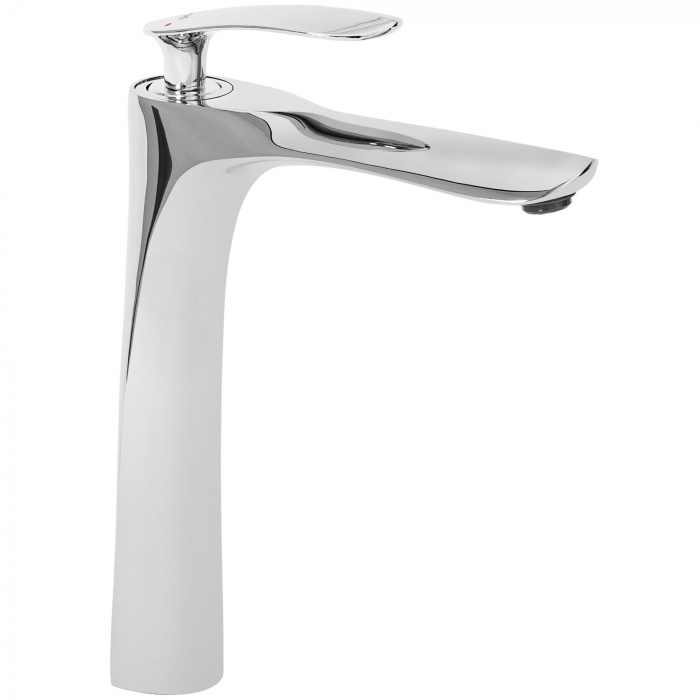 Baterie lavoar Orbit Chrom High, montaj pe blat sau lavoar, alama, crom, perlator aer [1]