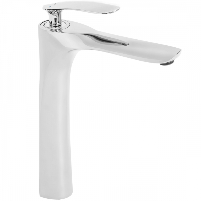 Baterie lavoar Orbit Chrom High, montaj pe blat sau lavoar, alama, crom, perlator aer [3]