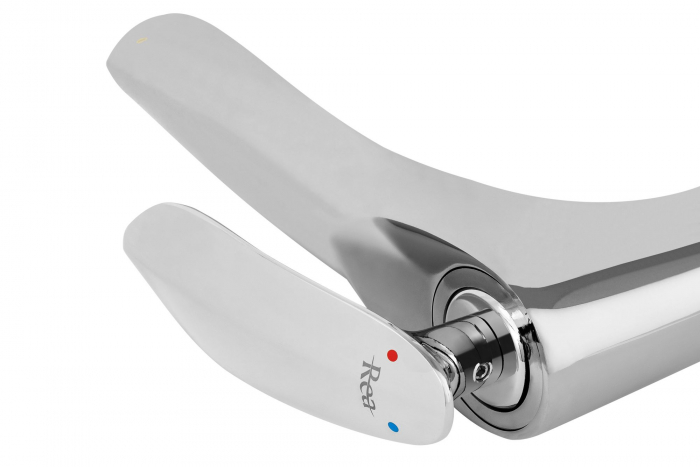 Baterie lavoar Orbit Chrom High, montaj pe blat sau lavoar, alama, crom, perlator aer [4]