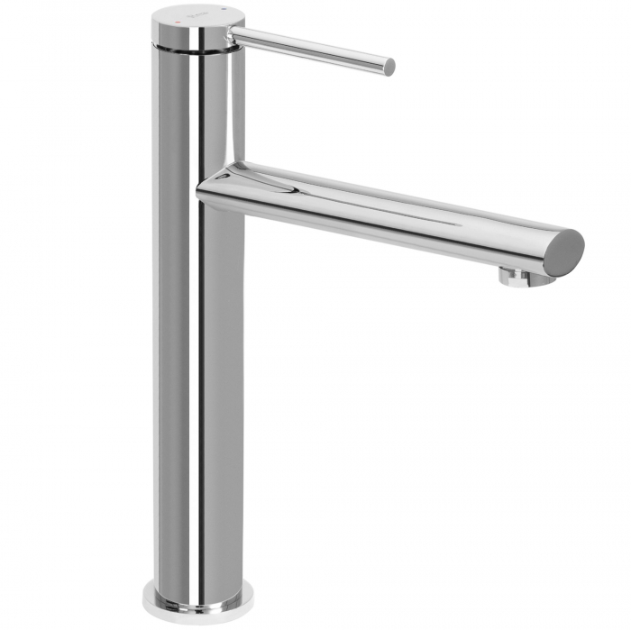 Baterie lavoar Oval Chrom High, montaj pe blat sau lavoar, alama, crom, perlator aer [3]