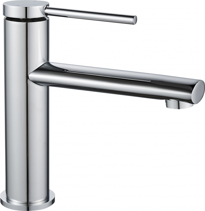 Baterie lavoar Oval Chrom Low, montaj pe blat sau lavoar, alama, crom, perlator aer [4]