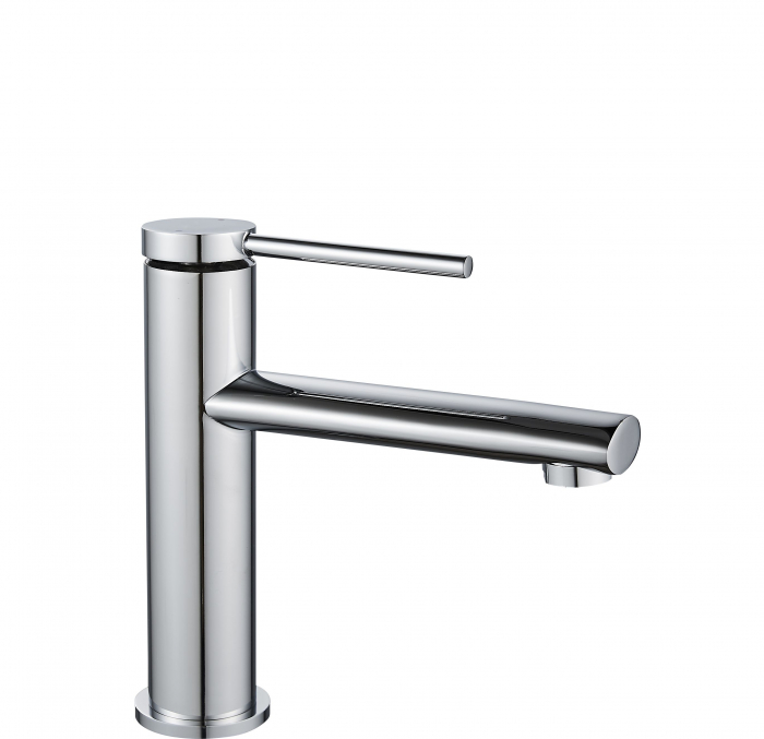 Baterie lavoar Oval Chrom Low, montaj pe blat sau lavoar, alama, crom, perlator aer [1]