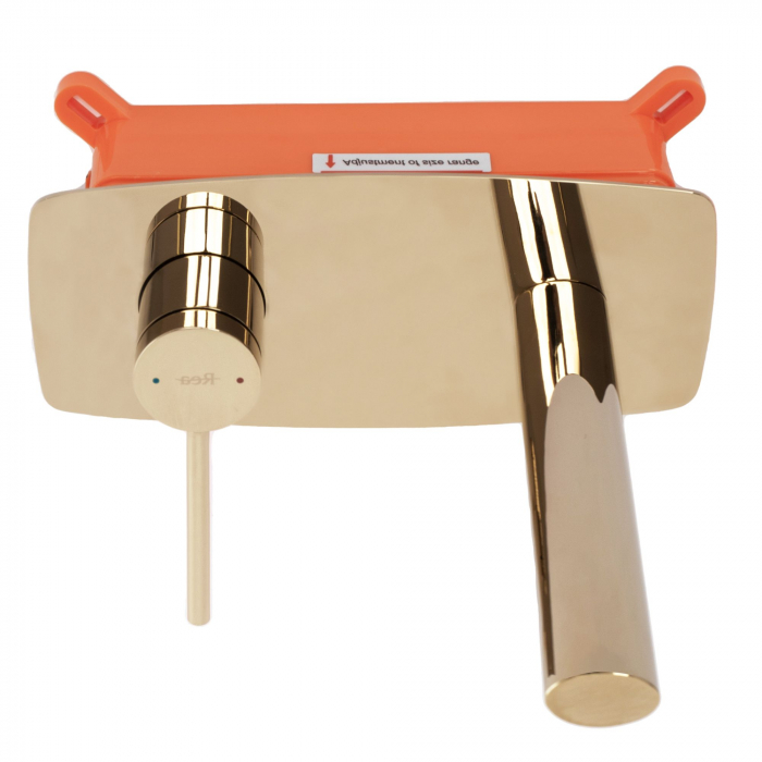 Baterie lavoar Oval Gold, montaj incastrat, alama, auriu, perlator aer [2]