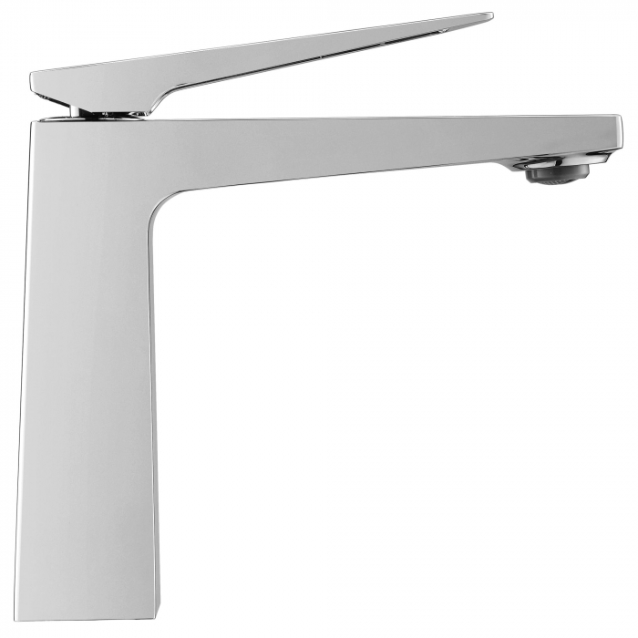 Baterie lavoar Parker Nickel Brush Inox Low, montaj pe blat sau lavoar, alama, nichel, perlator aer [2]