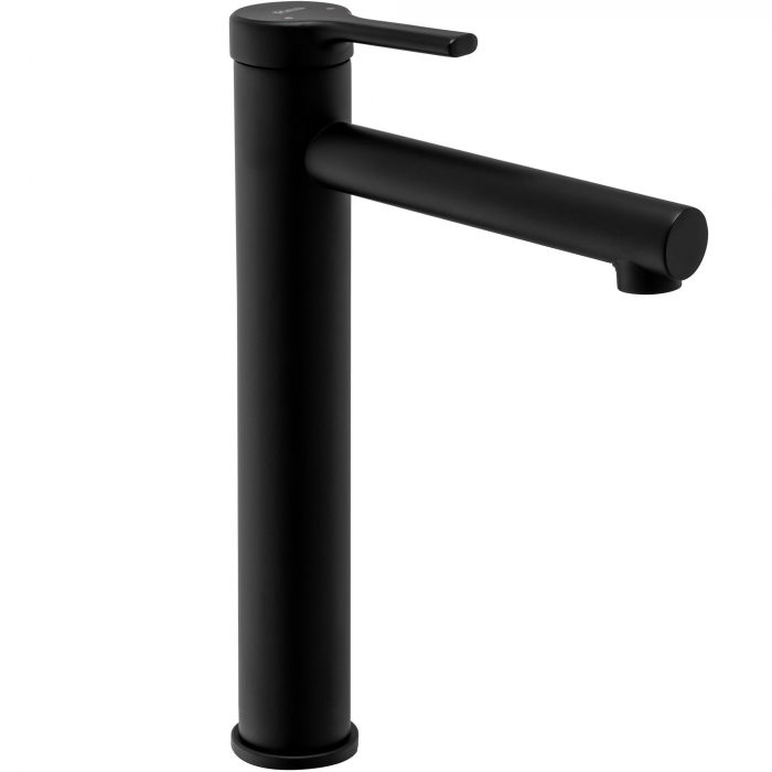 Baterie lavoar Pixel Black High, montaj pe blat sau lavoar, alama, negru, perlator aer [1]
