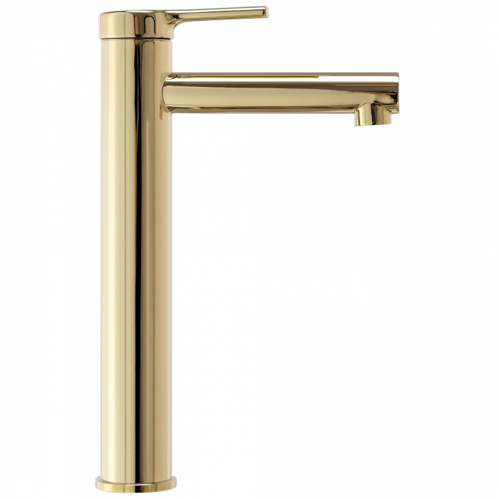Baterie lavoar Pixel Gold High, montaj pe blat sau lavoar, alama, auriu, perlator aer [2]