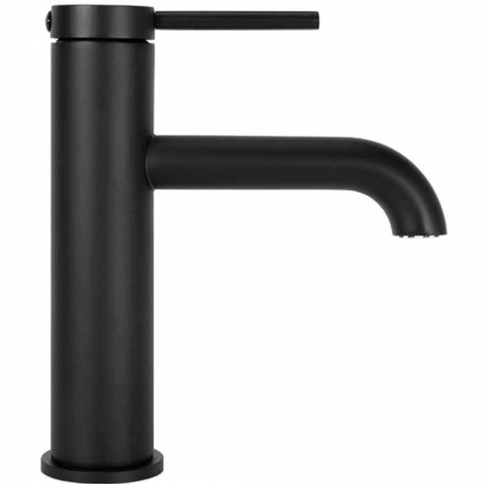 Baterie lavoar Spot Black Low, montaj pe blat sau lavoar, alama, negru, perlator aer [2]
