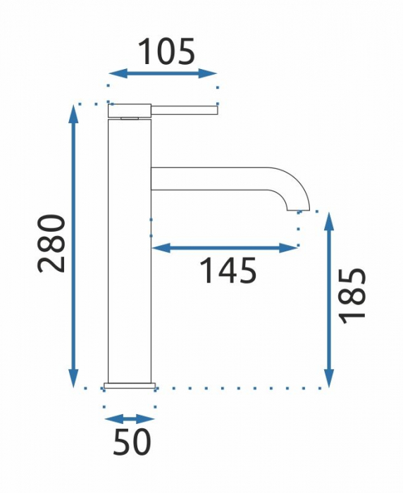 Baterie lavoar Spot Gold High, montaj pe blat sau lavoar, alama, auriu, perlator aer [5]