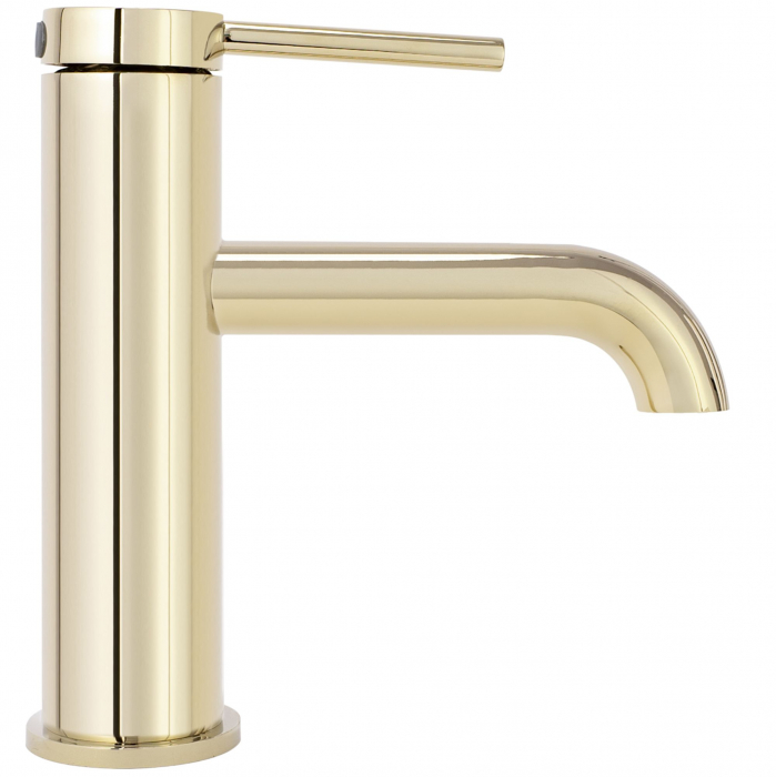 Baterie lavoar Spot Gold Low, montaj pe blat sau lavoar, alama, auriu, perlator aer [2]