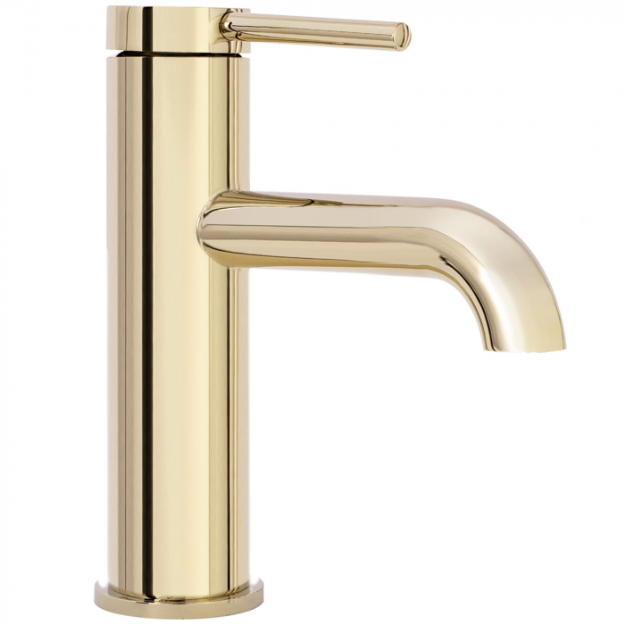 Baterie lavoar Spot Gold Low, montaj pe blat sau lavoar, alama, auriu, perlator aer [3]