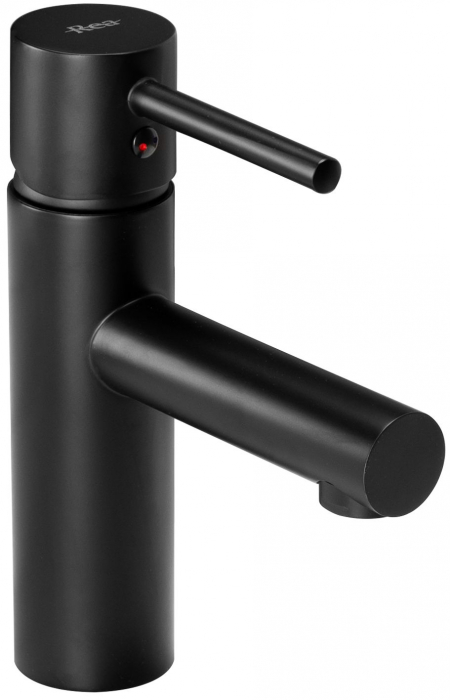 Baterie lavoar Tess Scurt Negru Black Mat, montaj pe blat sau lavoar, alama, negru [2]