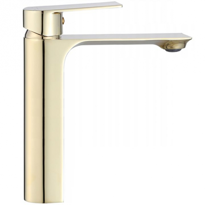 Baterie lavoar Urban Gold High, montaj pe blat sau lavoar, alama, auriu, perlator aer [3]