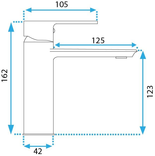 Baterie lavoar Veneta Chrome Low, montaj pe blat sau lavoar, alama, crom, perlator aer [6]