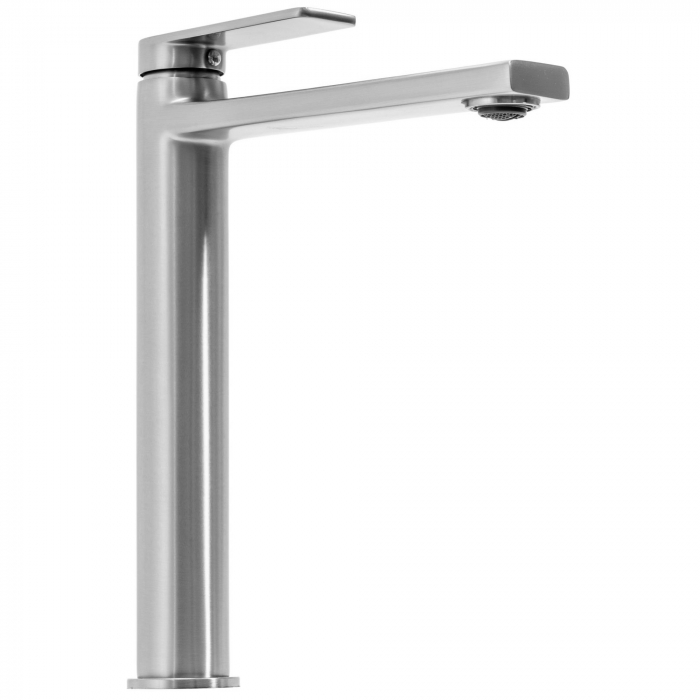 Baterie lavoar Verso Nichel Brush Inox High, montaj pe blat sau lavoar, alama, nichel, perlator aer [3]