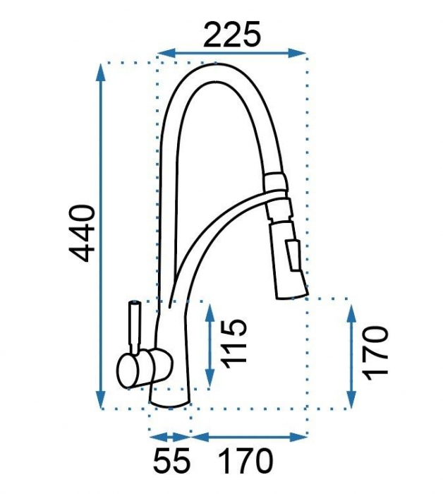 Baterie pentru bucatarie Gaspar Black mat [7]