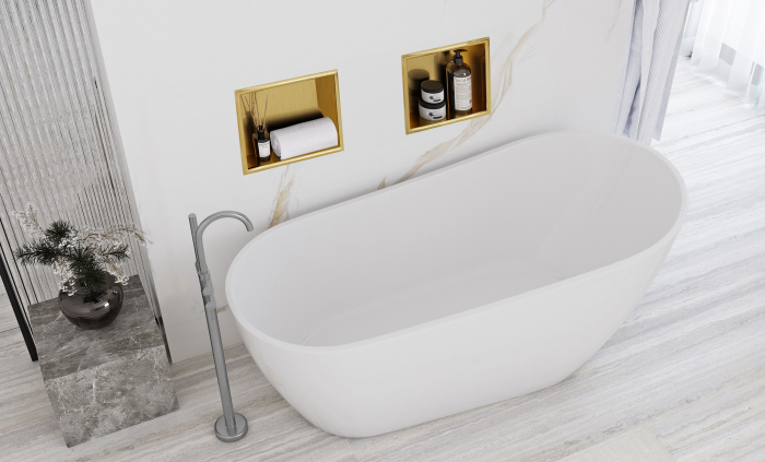 bathroom shelf 30x30 gold brush [7]