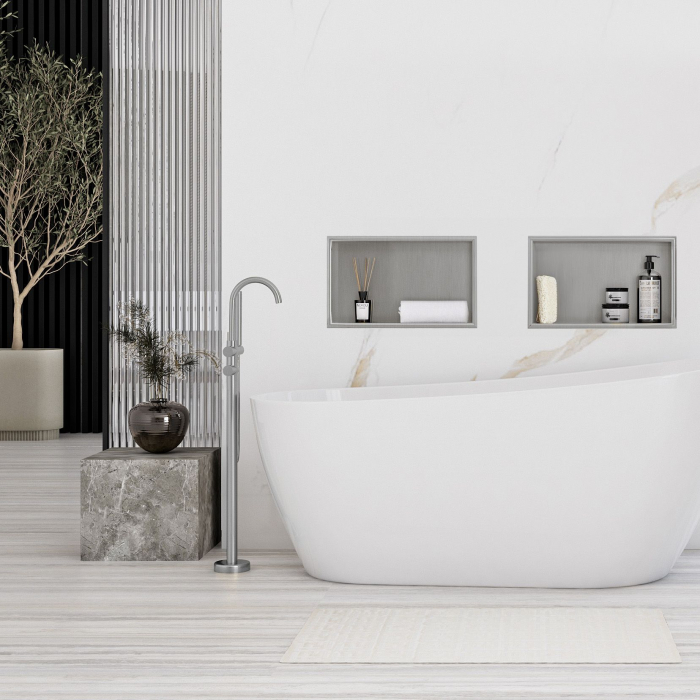 bathroom shelf 30x45 steel brush [5]