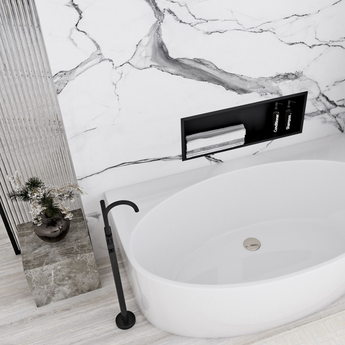 bathroom shelf 30x60 black matt [6]