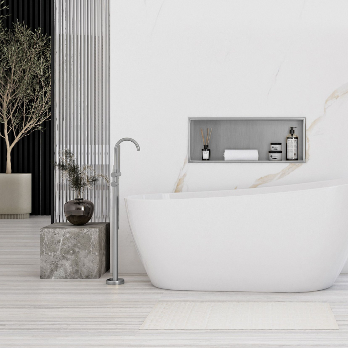 bathroom shelf 30x60 steel brush [5]