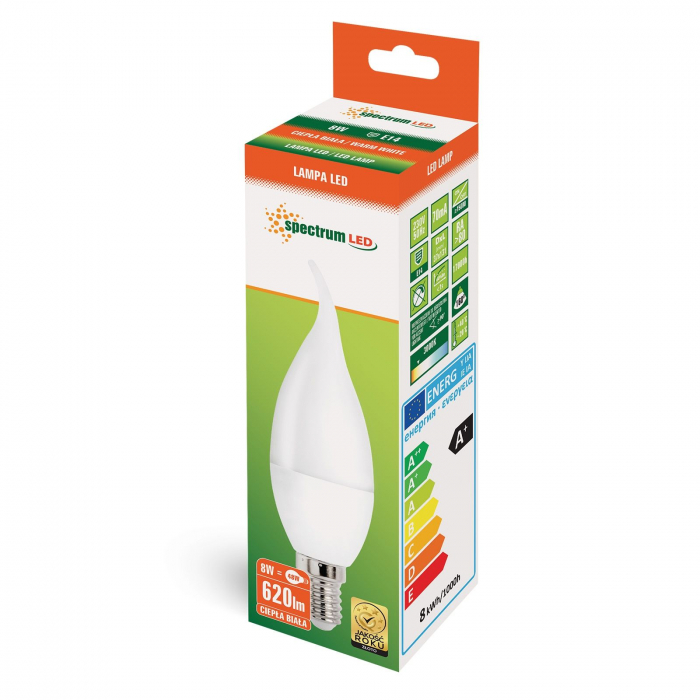 Bec LED Warm E-14 230V 8W Decorativ 14225 [2]