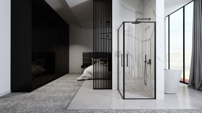 Cabina Abra Black 90x90, batanta [3]