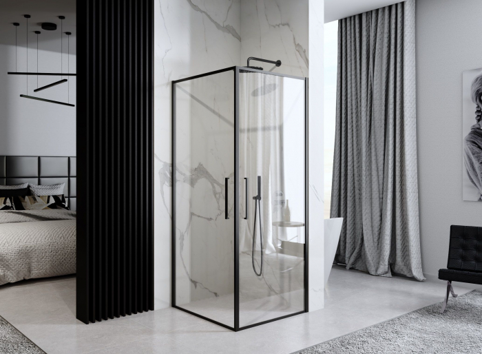 Cabina Abra Black 90x90, batanta [2]