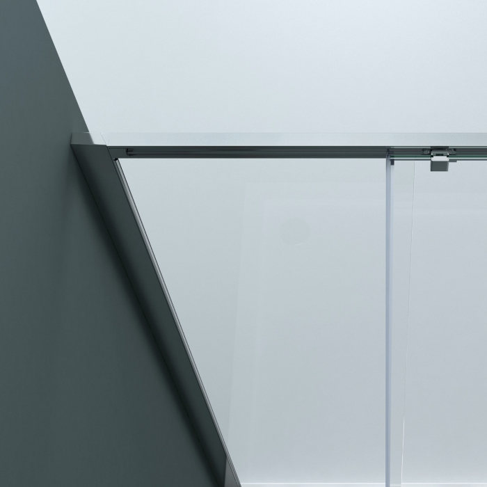 Cabina Astra 16K, crom, sticla transparenta, 2 usi glisante, cu sau fara cadita, diverse dimensiuni [5]