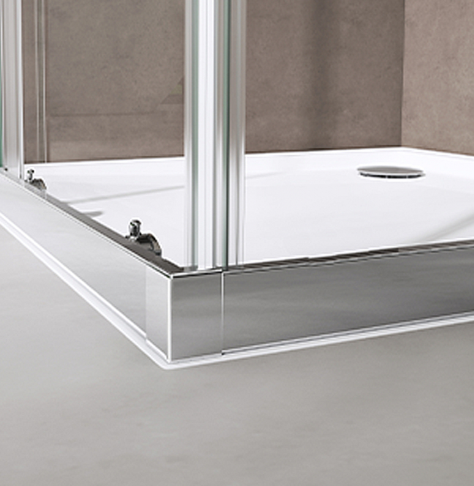 Cabina Astra 16LK, crom, sticla transparenta, usa glisanta, cu sau fara cadita, diverse dimensiuni [7]