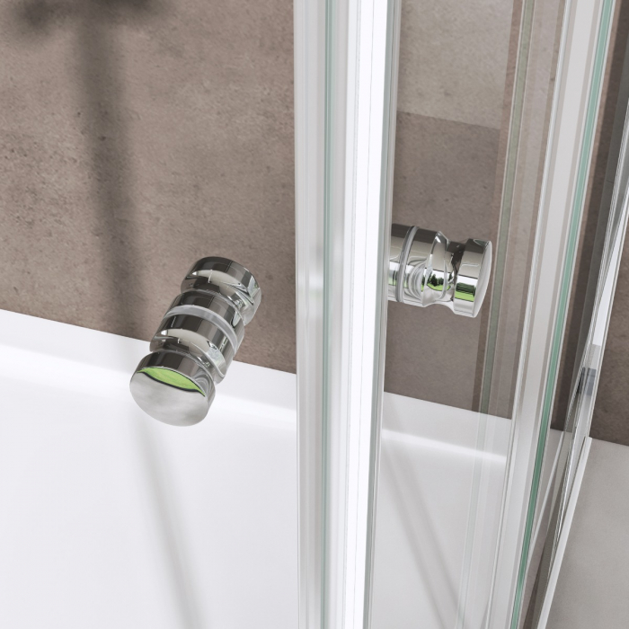 Cabina Astra 16LK, crom, sticla transparenta, usa glisanta, cu sau fara cadita, diverse dimensiuni [2]