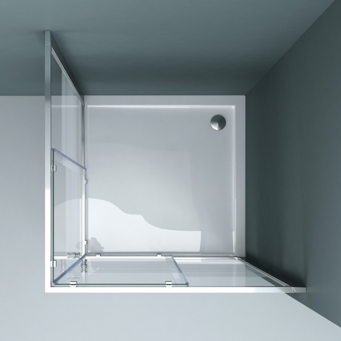 Cabina Astra 16MS, crom, sticla cu model, 2 usi glisante, cu sau fara cadita, diverse dimensiuni [3]