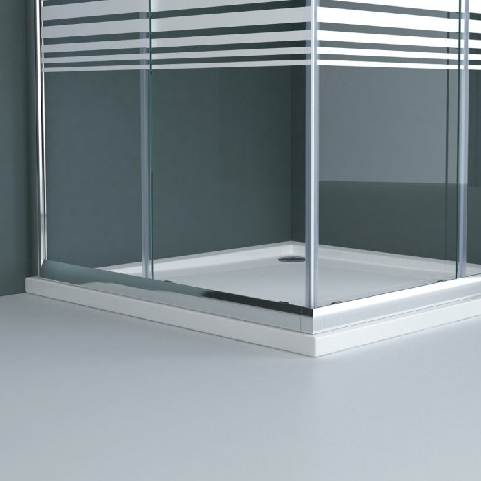 Cabina Astra 16MS, crom, sticla cu model, 2 usi glisante, cu sau fara cadita, diverse dimensiuni [4]