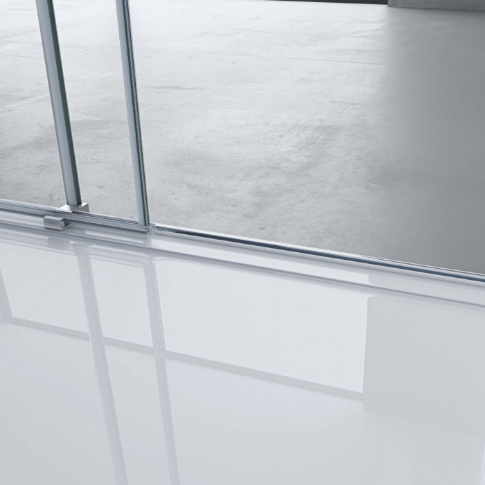 Cabina Astra 18K, crom, sticla transparenta, usa glisanta, cu sau fara cadita, diverse dimensiuni [3]