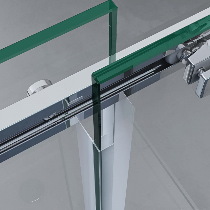 Cabina Astra 18K, crom, sticla transparenta, usa glisanta, cu sau fara cadita, diverse dimensiuni [7]
