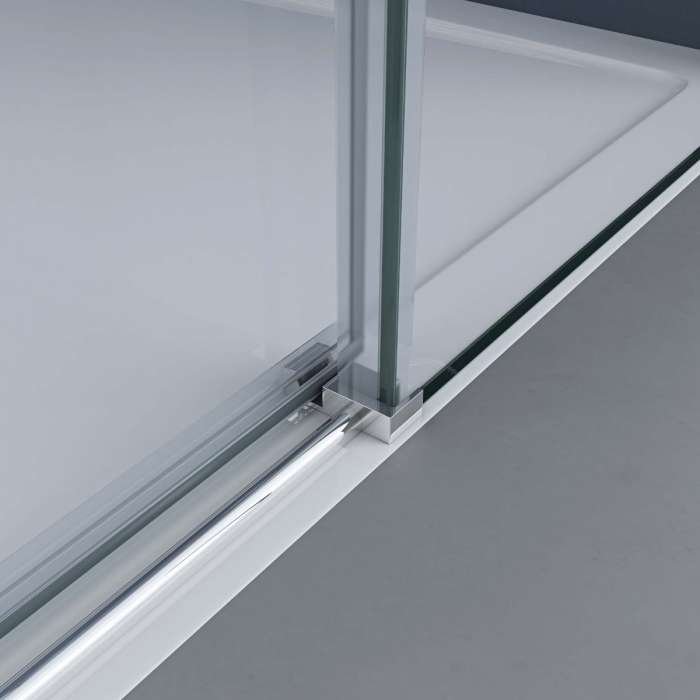 Cabina Astra 18K, crom, sticla transparenta, usa glisanta, cu sau fara cadita, diverse dimensiuni [5]