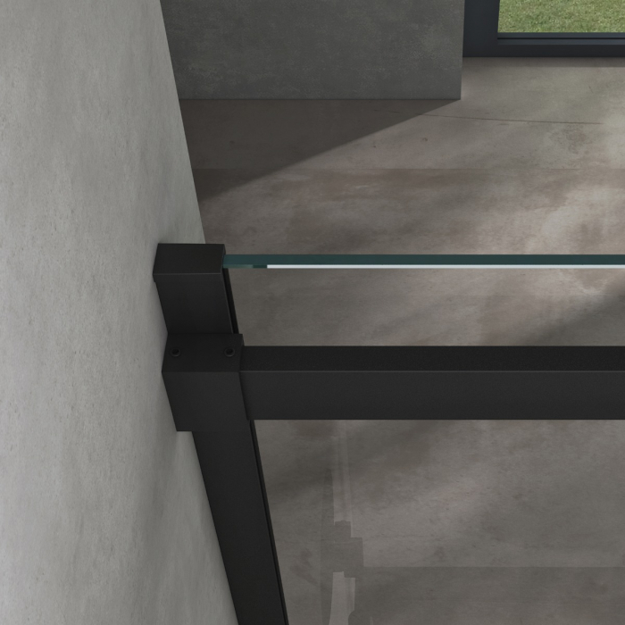 Cabina Astra 19K, negru, sticla transparenta, usa glisanta, fara cadita, diverse dimensiuni [6]