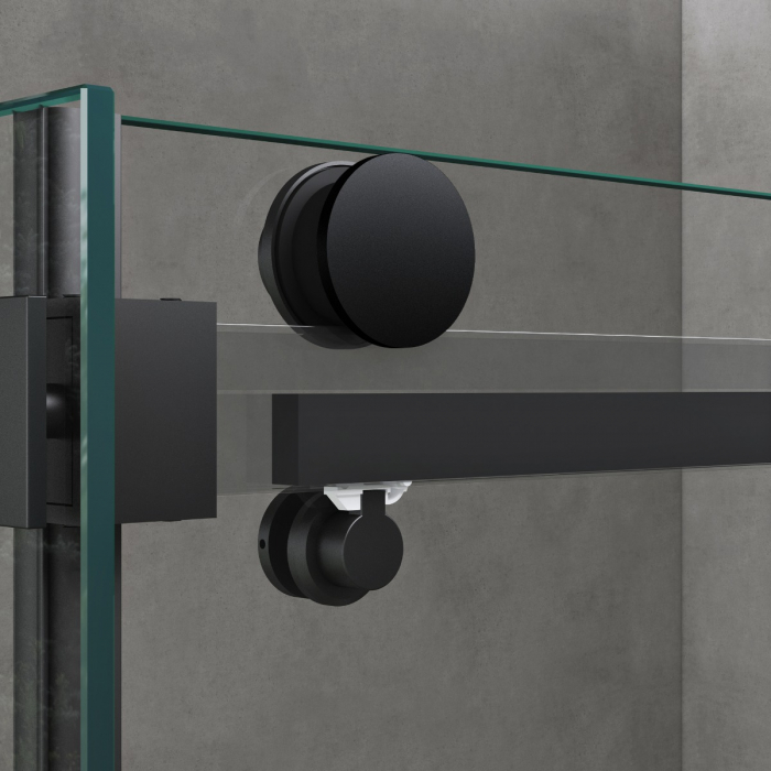Cabina Astra 19K, negru, sticla transparenta, usa glisanta, fara cadita, diverse dimensiuni [3]