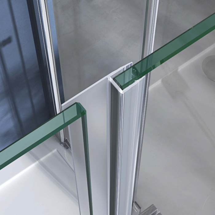 Cabina Astra 26K, crom, sticla transparenta, 2 usi pliabile, cu sau fara cadita, diverse dimensiuni [6]