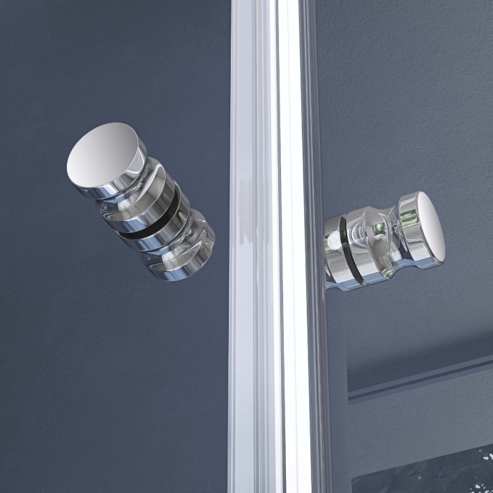 Cabina Astra 26K, crom, sticla transparenta, 2 usi pliabile, cu sau fara cadita, diverse dimensiuni [3]