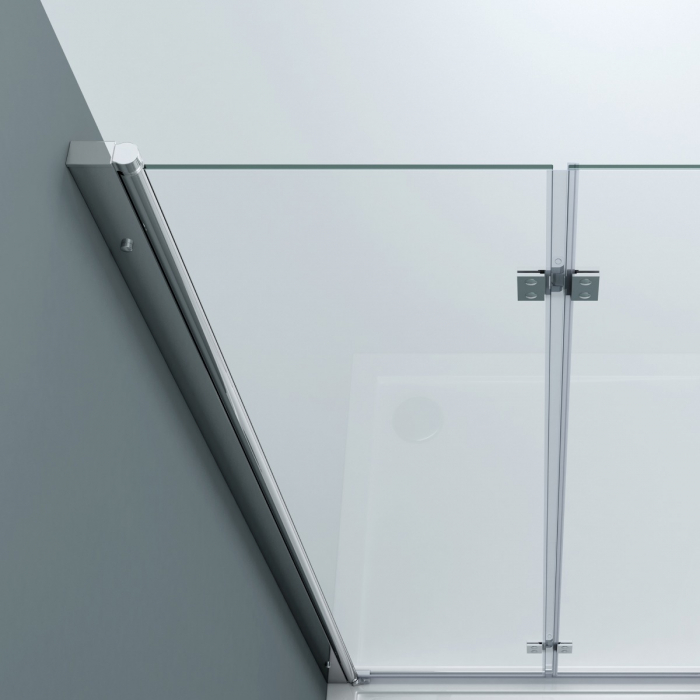 Cabina Astra 27, crom, sticla transparenta, usa pliabila, cu sau fara cadita, diverse dimensiuni [4]