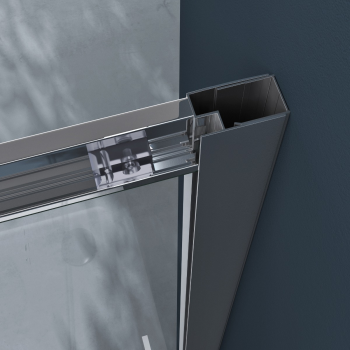 Cabina Astra 32K, 2 usi glisante, crom, sticla transparenta, cu sau fara cadita, diverse dimensiuni [3]