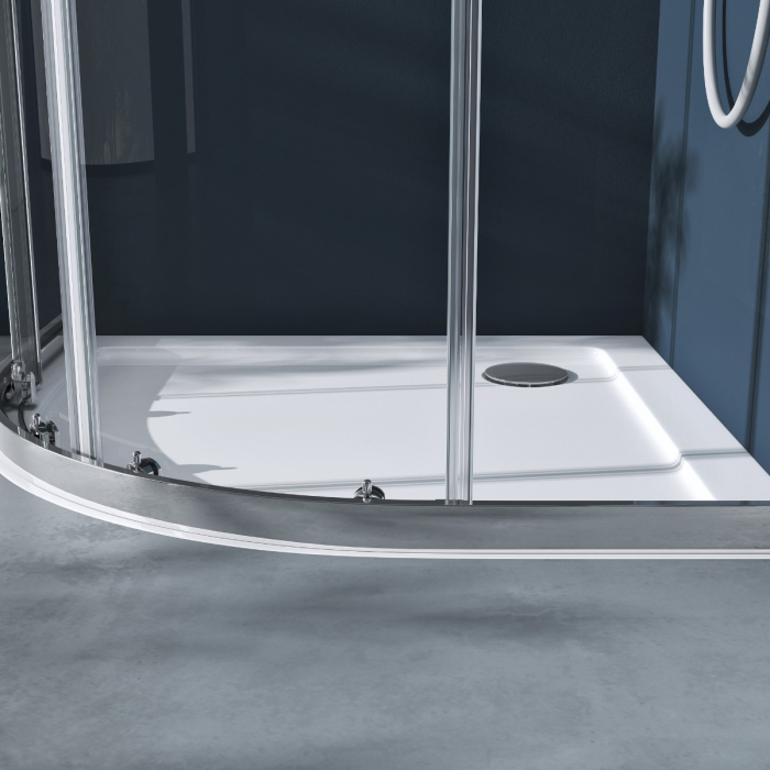 Cabina Astra 32K, 2 usi glisante, crom, sticla transparenta, cu sau fara cadita, diverse dimensiuni [6]