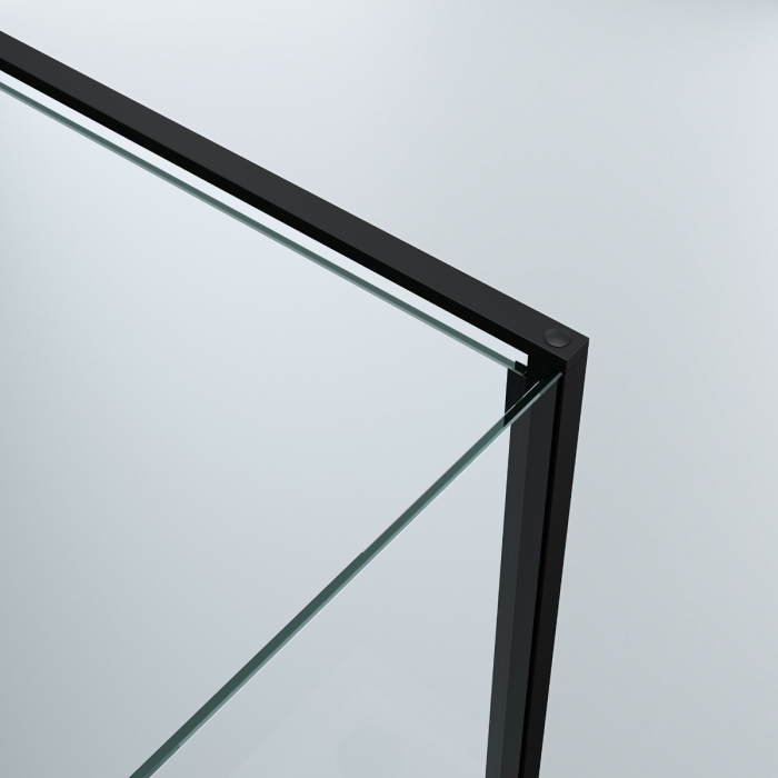 Cabina Astra 36 Plus, negru, sticla transparenta, usa batanta, cu sau fara cadita, diverse dimensiuni [11]