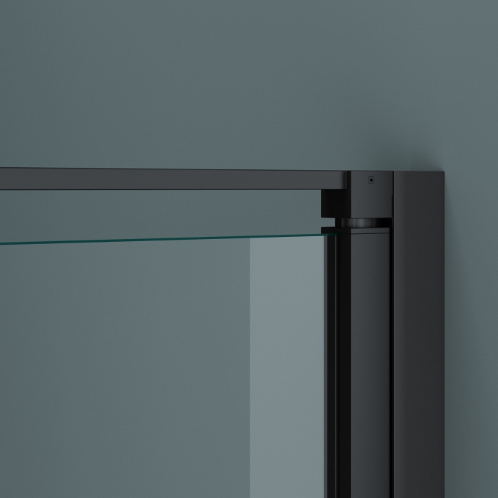 Cabina Astra 36 Plus, negru, sticla transparenta, usa batanta, cu sau fara cadita, diverse dimensiuni [7]