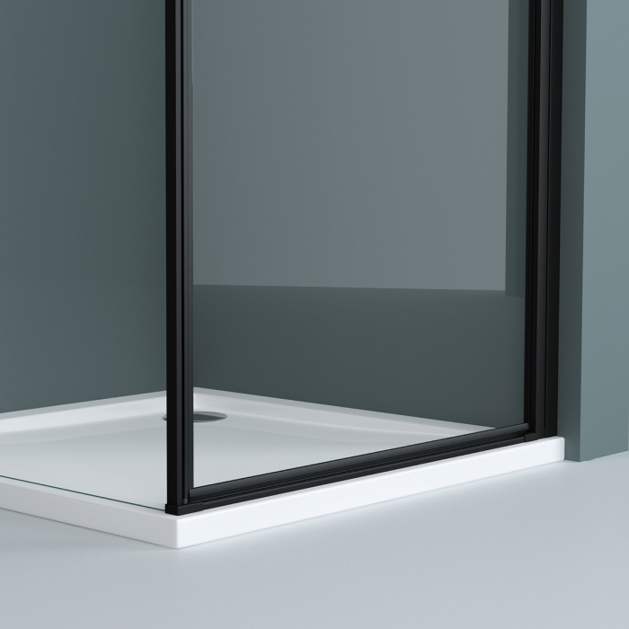 Cabina Astra 36 Plus, negru, sticla transparenta, usa batanta, cu sau fara cadita, diverse dimensiuni [4]